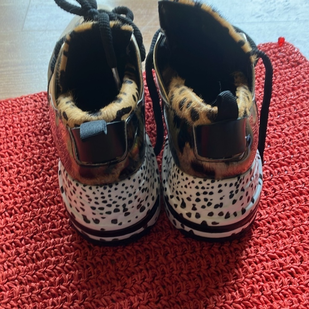 Steve Madden Women’s Cliff Leather Leopard Sneakers..Size 9. Preowned. - Picture 4 of 9
